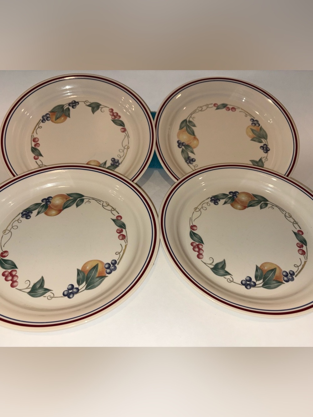 Corelle abundance pattern 8.5” luncheon plates, Set of 4
